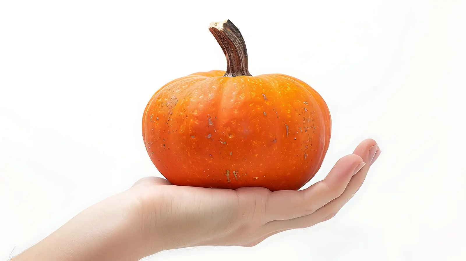 Autumn Pumpkin Held by Woman's Hand – free model image from Dotvec