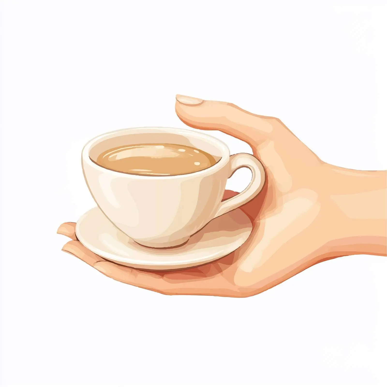 Woman Holding Coffee Cup in Centered Composition — free download from Dotvec