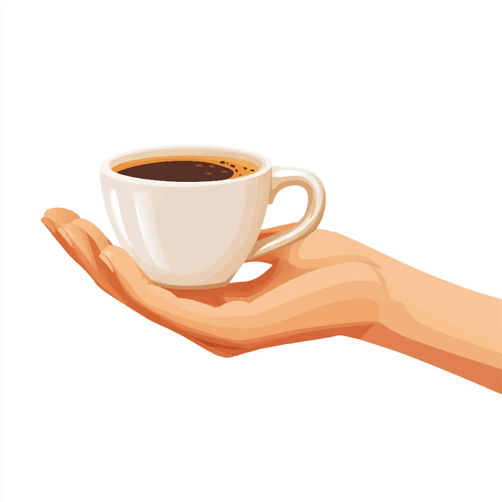 Stylish Female Hand Holding Coffee Cup — free download from Dotvec