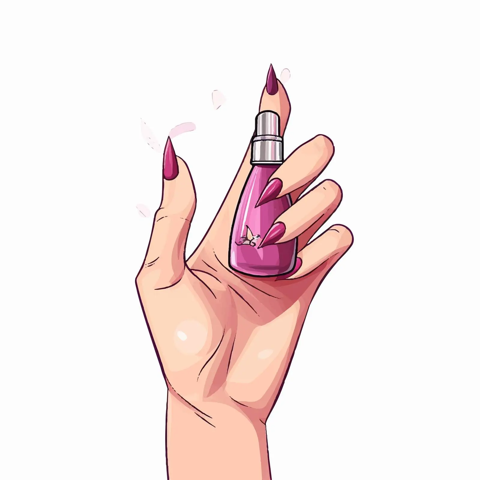 Trendy Nail Polish Application with Long Nails — free download from Dotvec