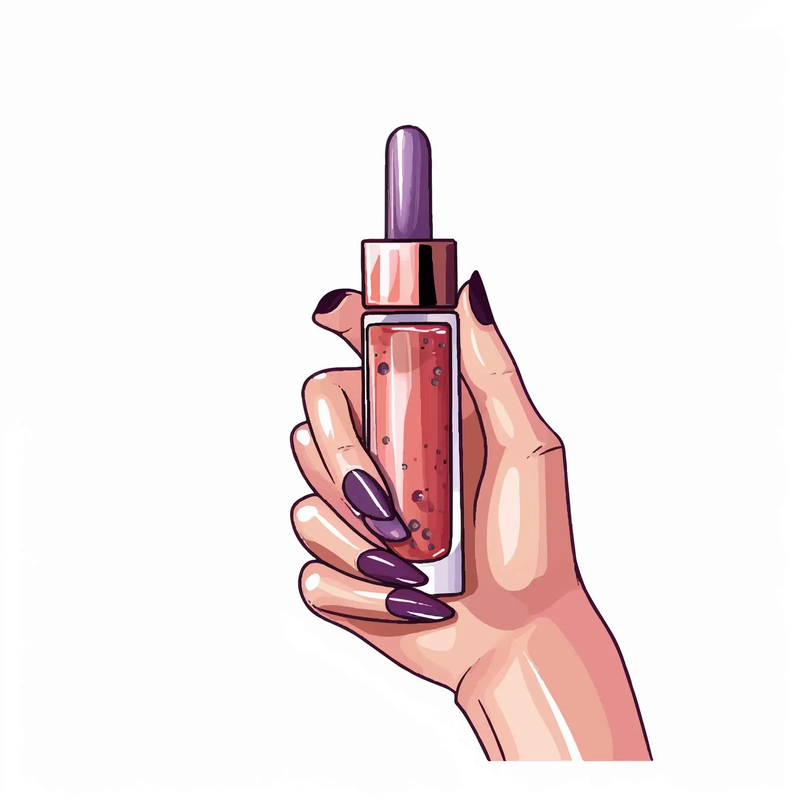 Trendy Nail Polish and Long Nails Vector — free download from Dotvec