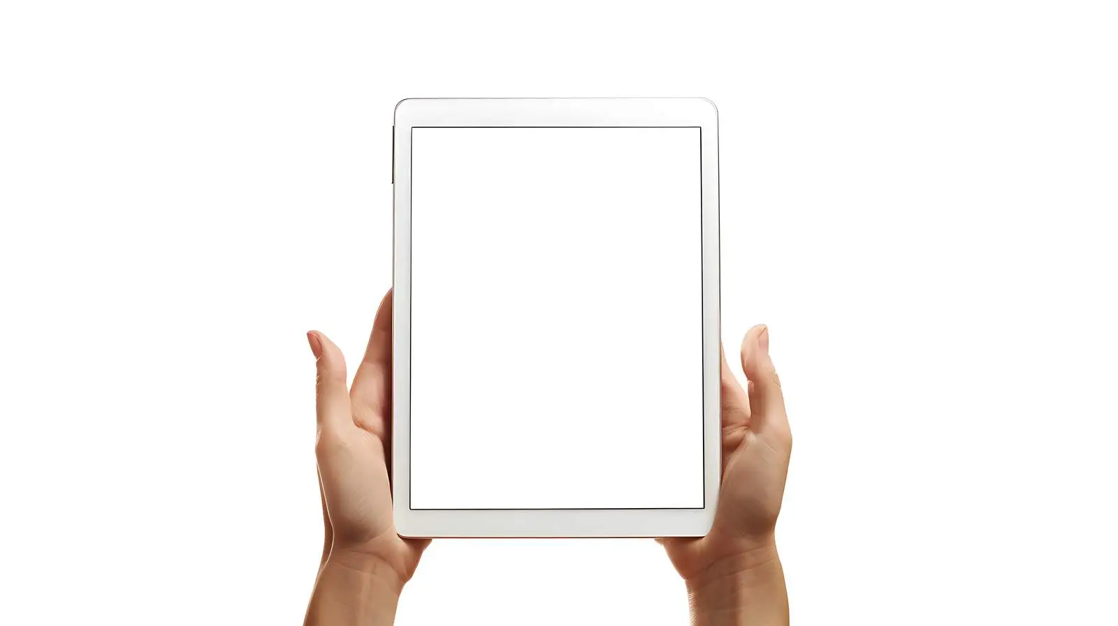 Female Hands Holding Tablet with Blank Screen – free user image from Dotvec