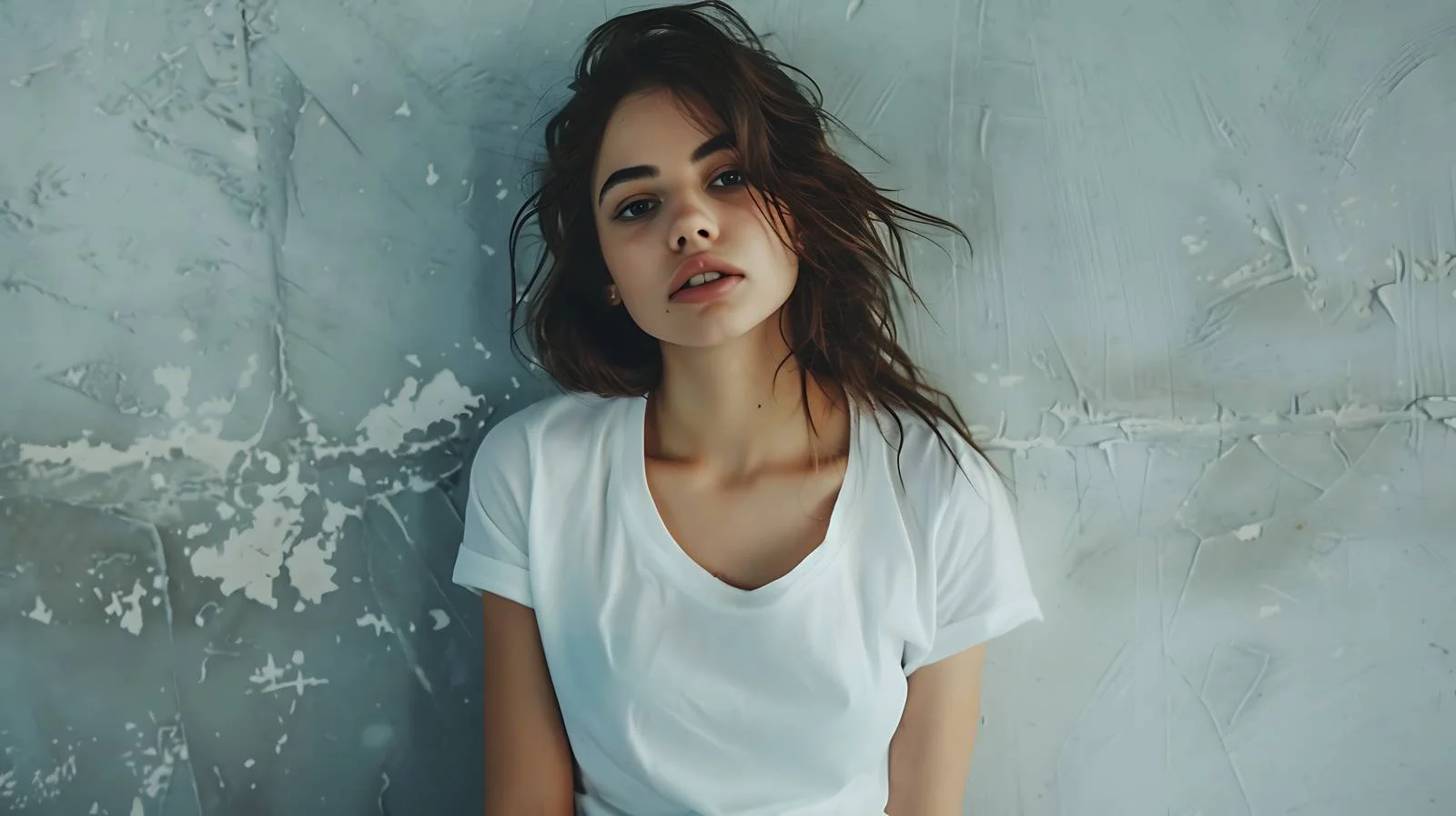 White Blank T-Shirt Fashion Mockup — free download from Dotvec