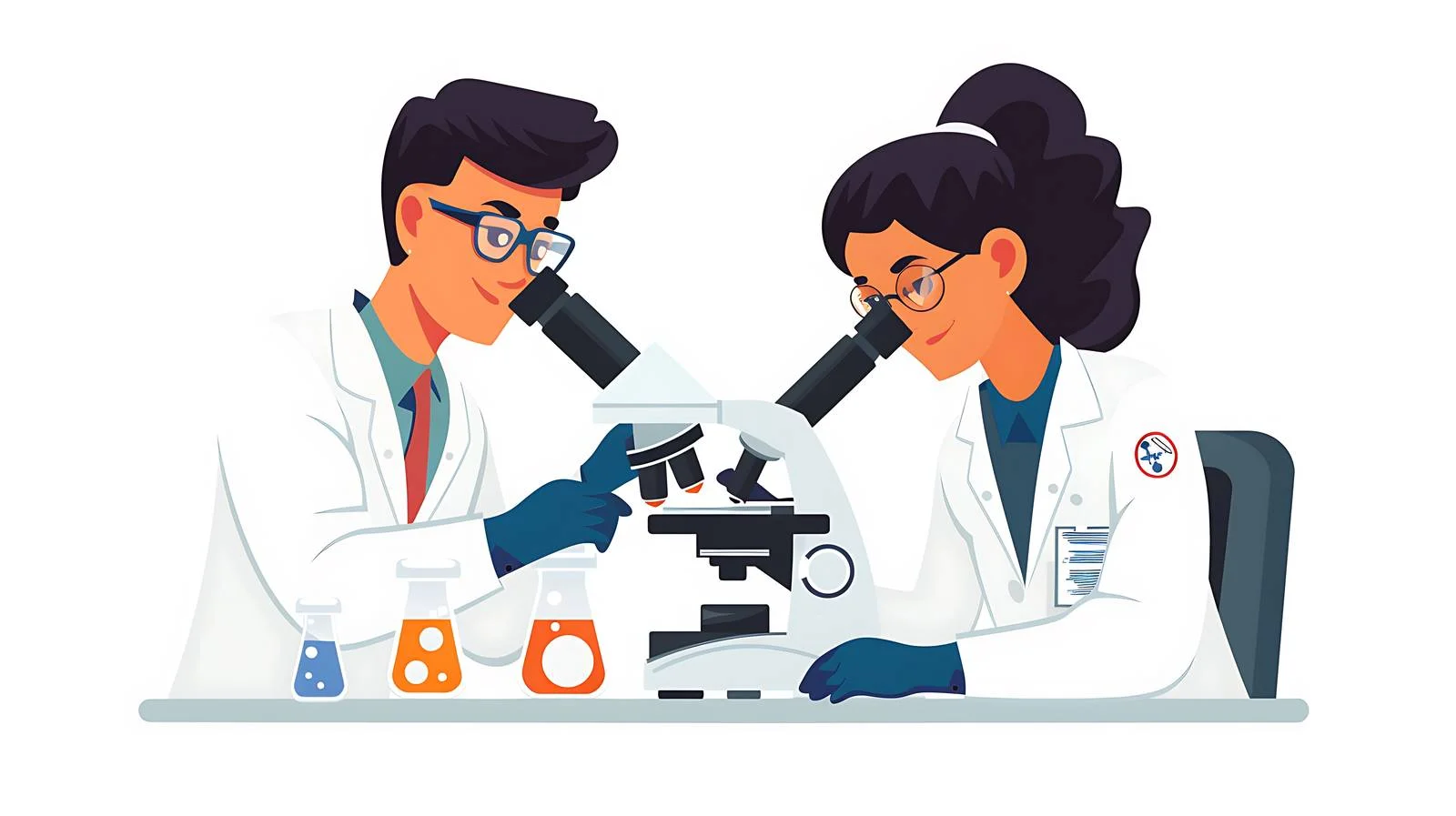 Scientist Researching with Intensity — free download from Dotvec