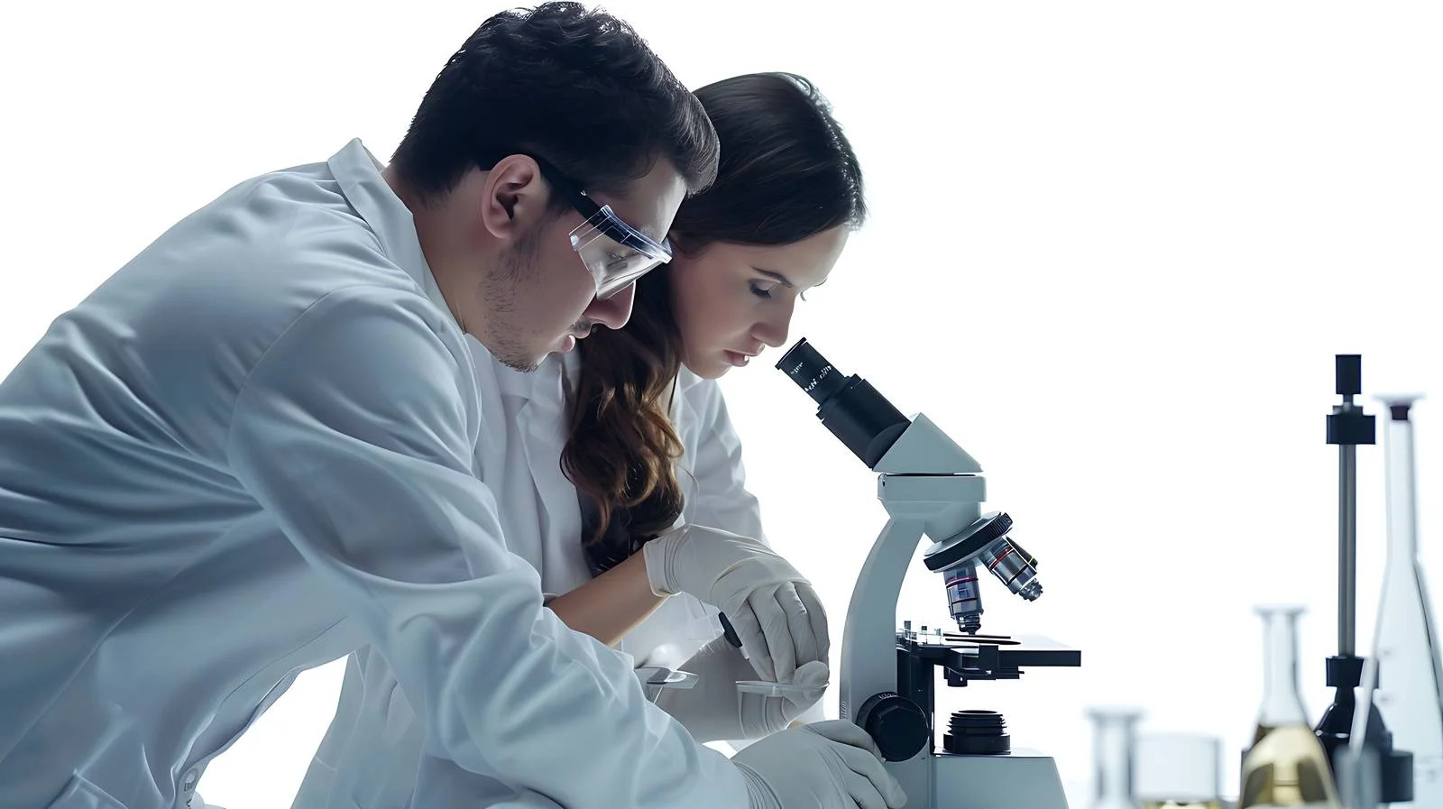 Focused Female Scientist Conducting Research — free download from Dotvec