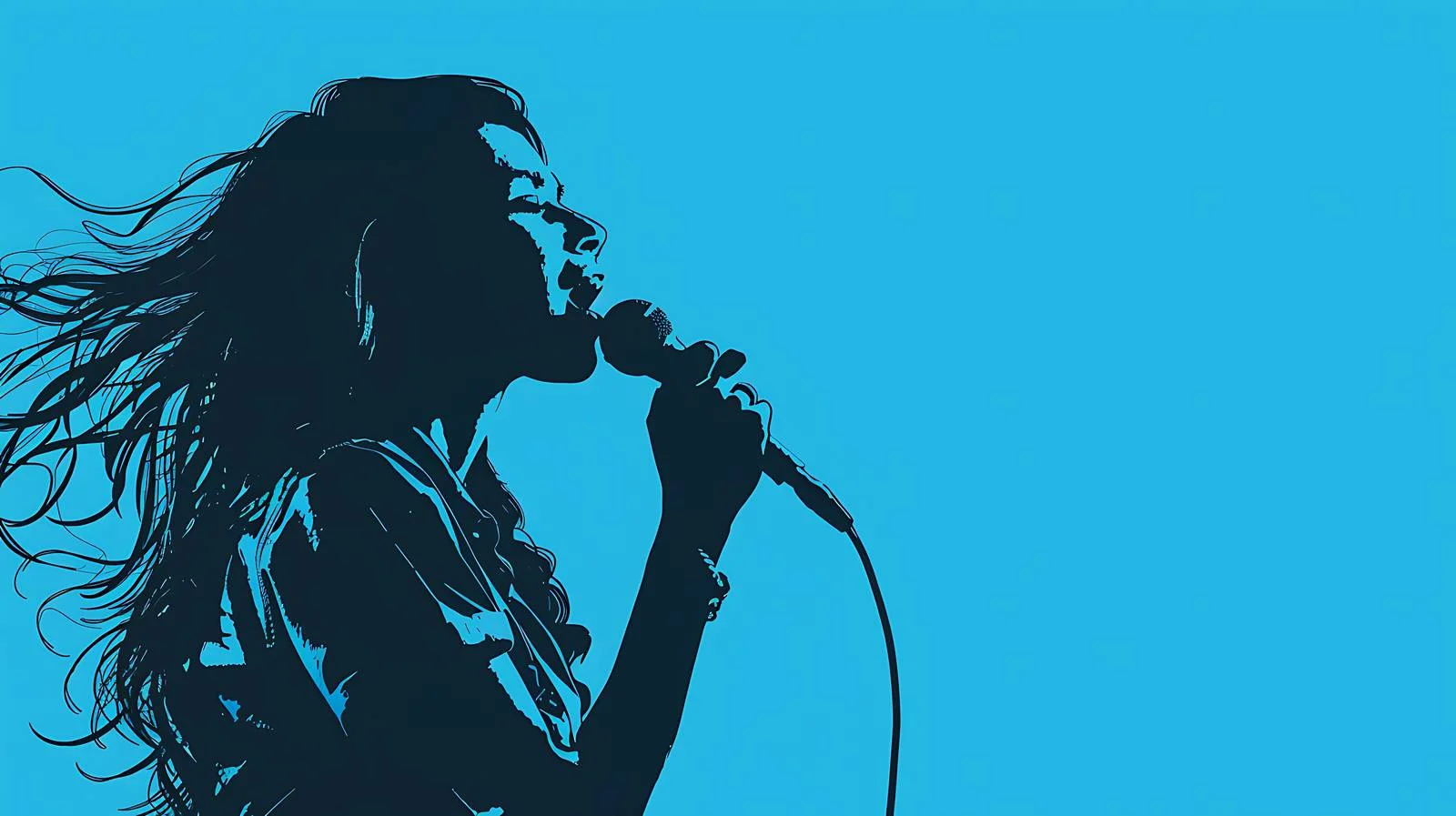 Professional Singer on Blue Background — free download from Dotvec