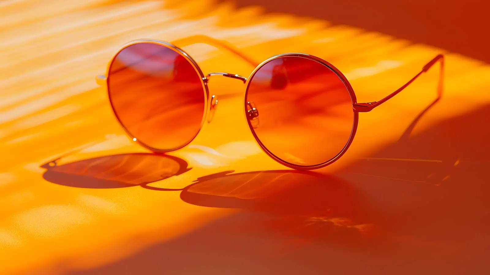 Stylish Female Sunglasses on Orange Background – free optical image from Dotvec