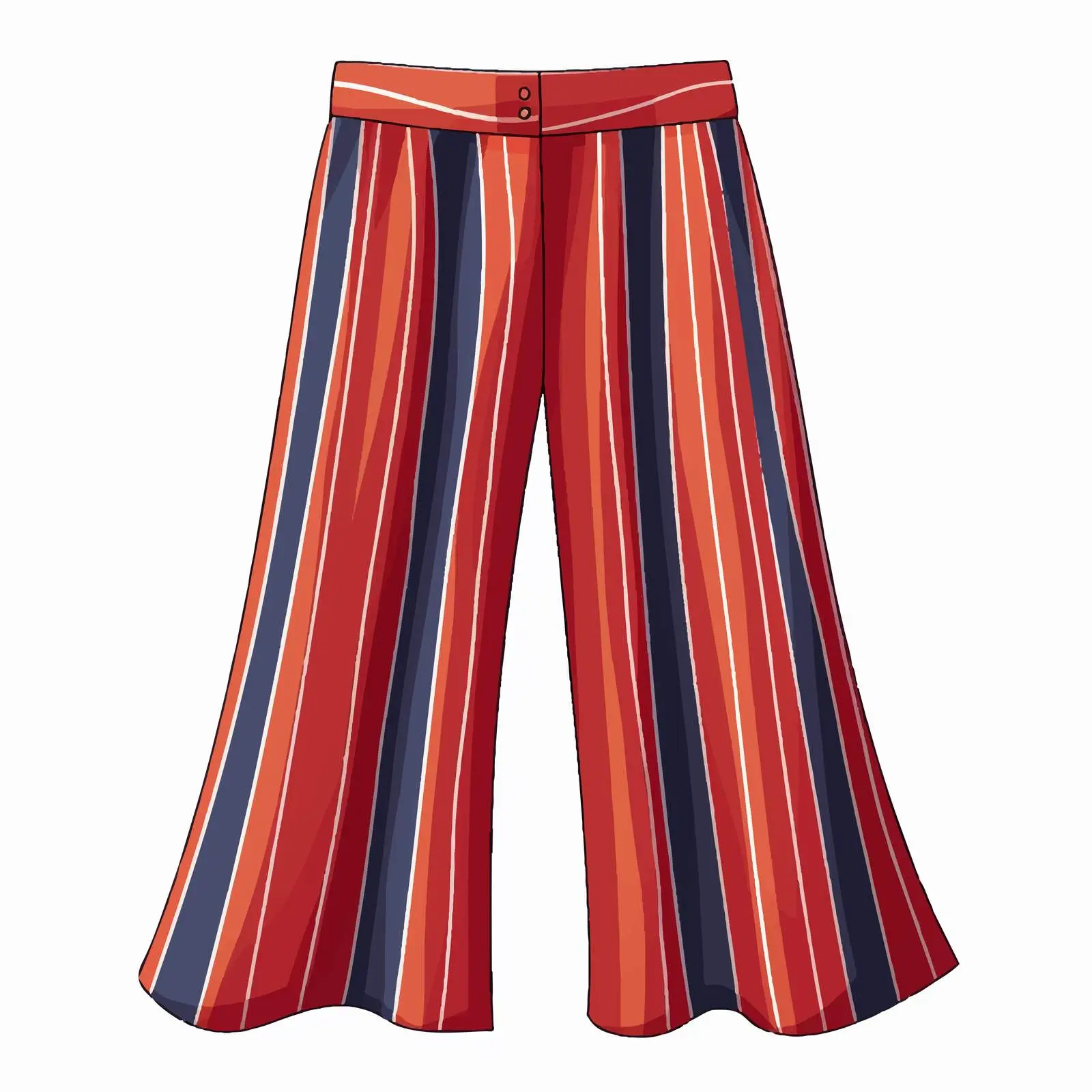 Casual Women's Striped Wide-Leg Trousers — free download from Dotvec