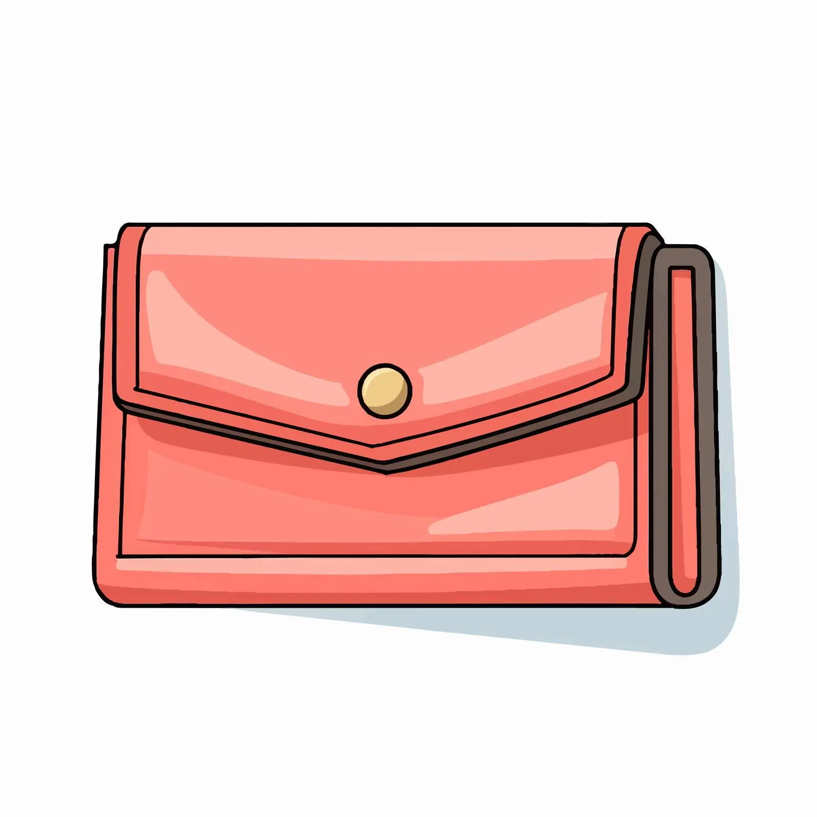 Cartoon Female Wallet Vector Illustration – free artistic wall image from Dotvec