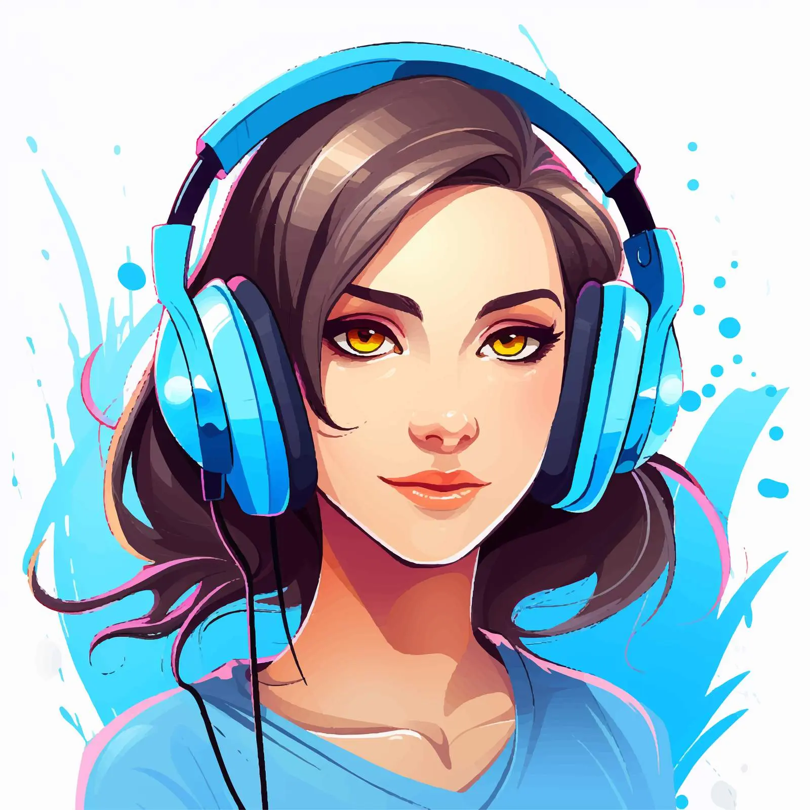 Youth Listening to Music with Headset Illustration – free sound wave image from Dotvec