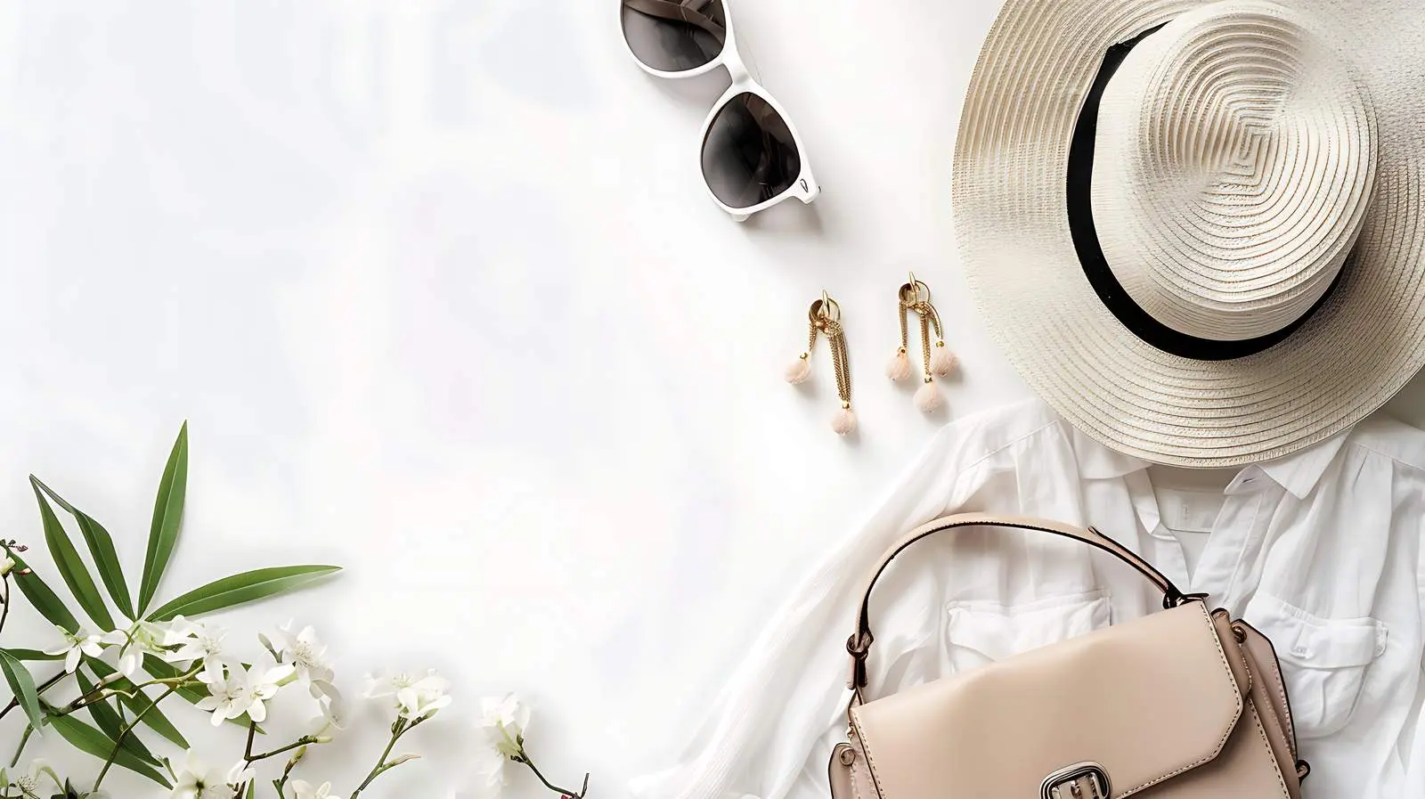 Chic Feminine Fashion with Accessories Composition – free model image from Dotvec