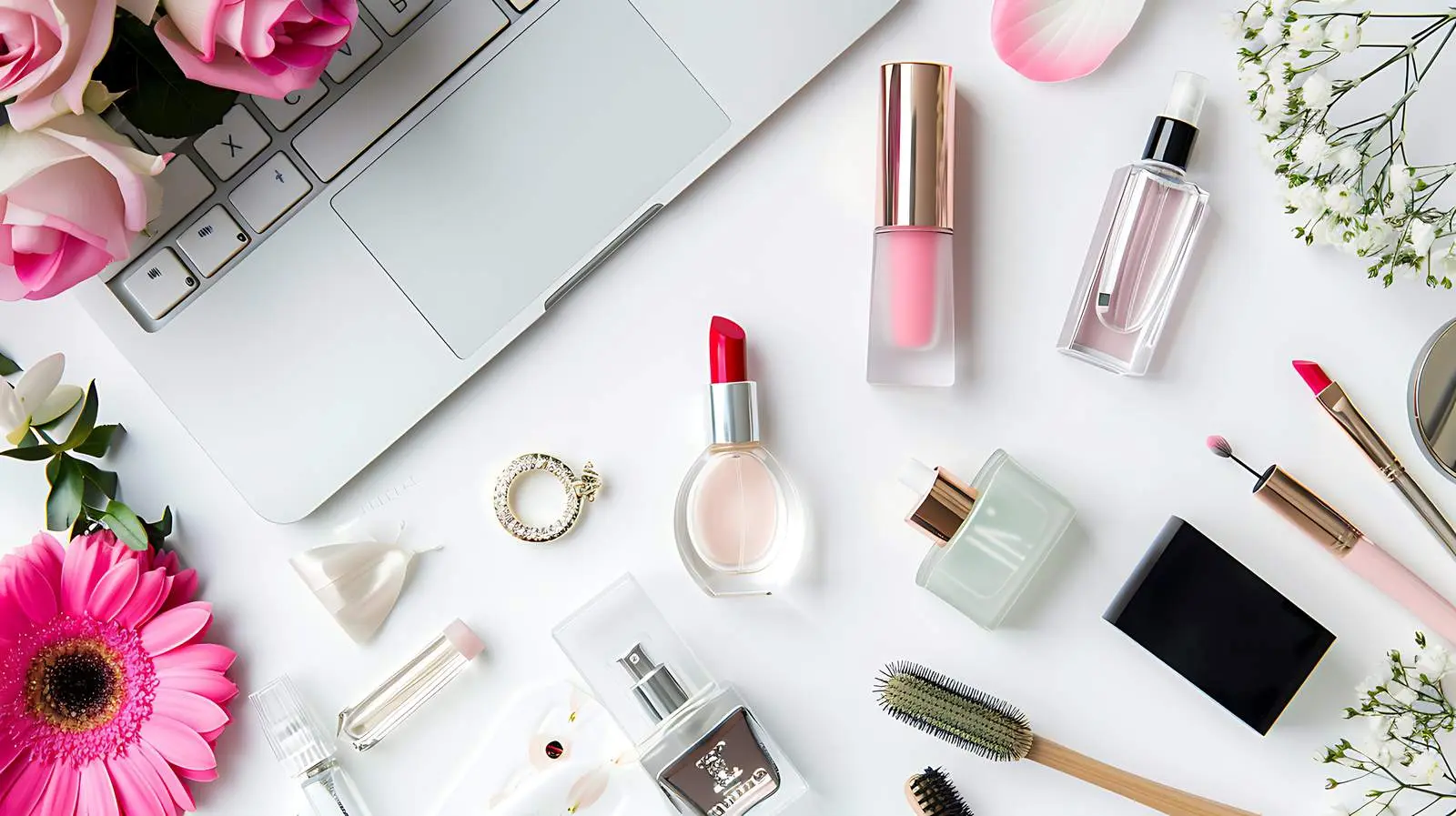 Feminine Modern Home Office Desk Workspace – free equipment image from Dotvec