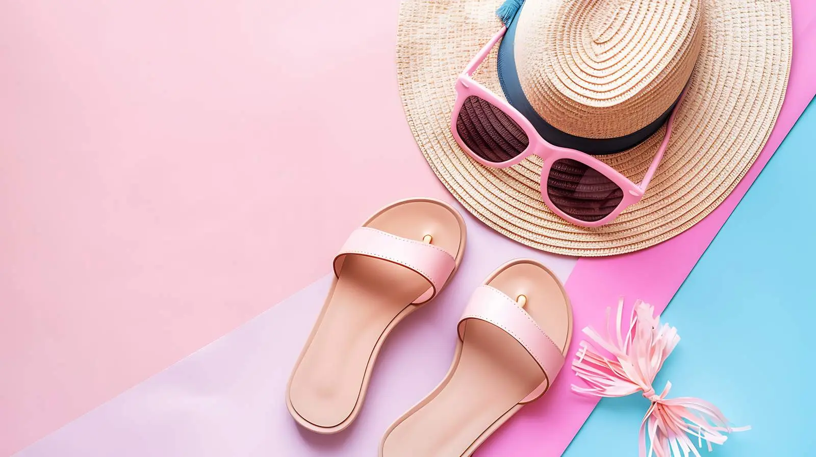 Feminine Summer Fashion with Straw Hat – free beach image from Dotvec