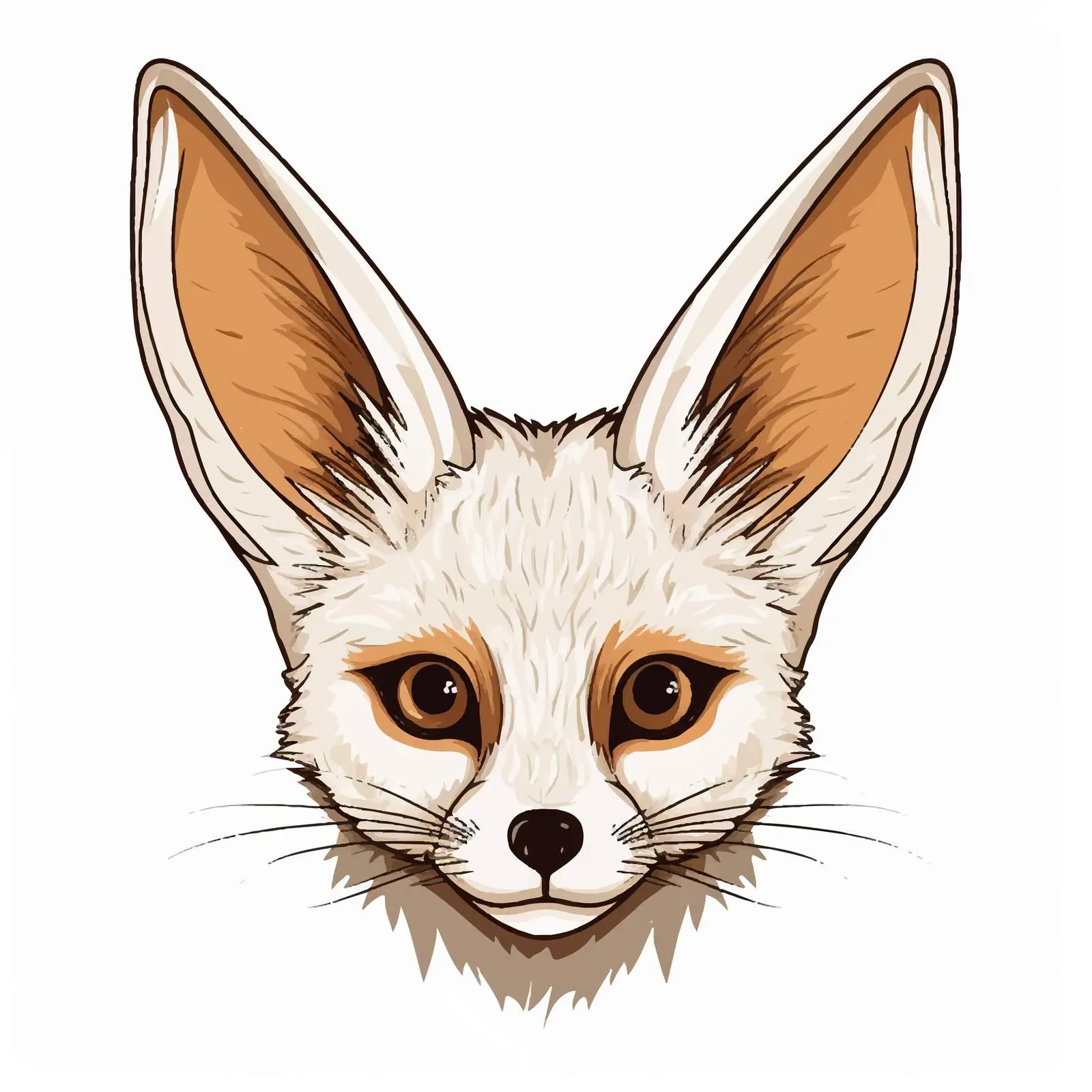 Fennec Fox Line Vector Illustration — free download from Dotvec