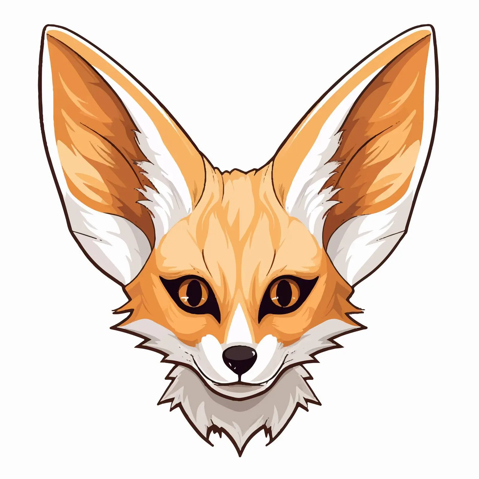 Fennec Fox Vector Illustration on White Background — free download from Dotvec