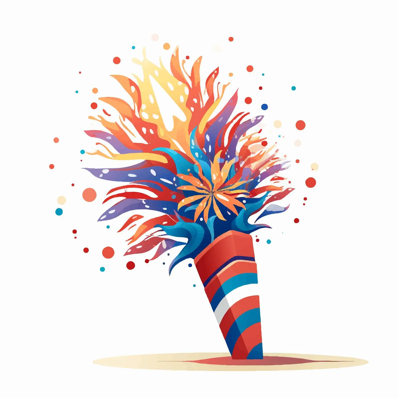 Celebratory Firecracker in National Flag Colors — free download from Dotvec