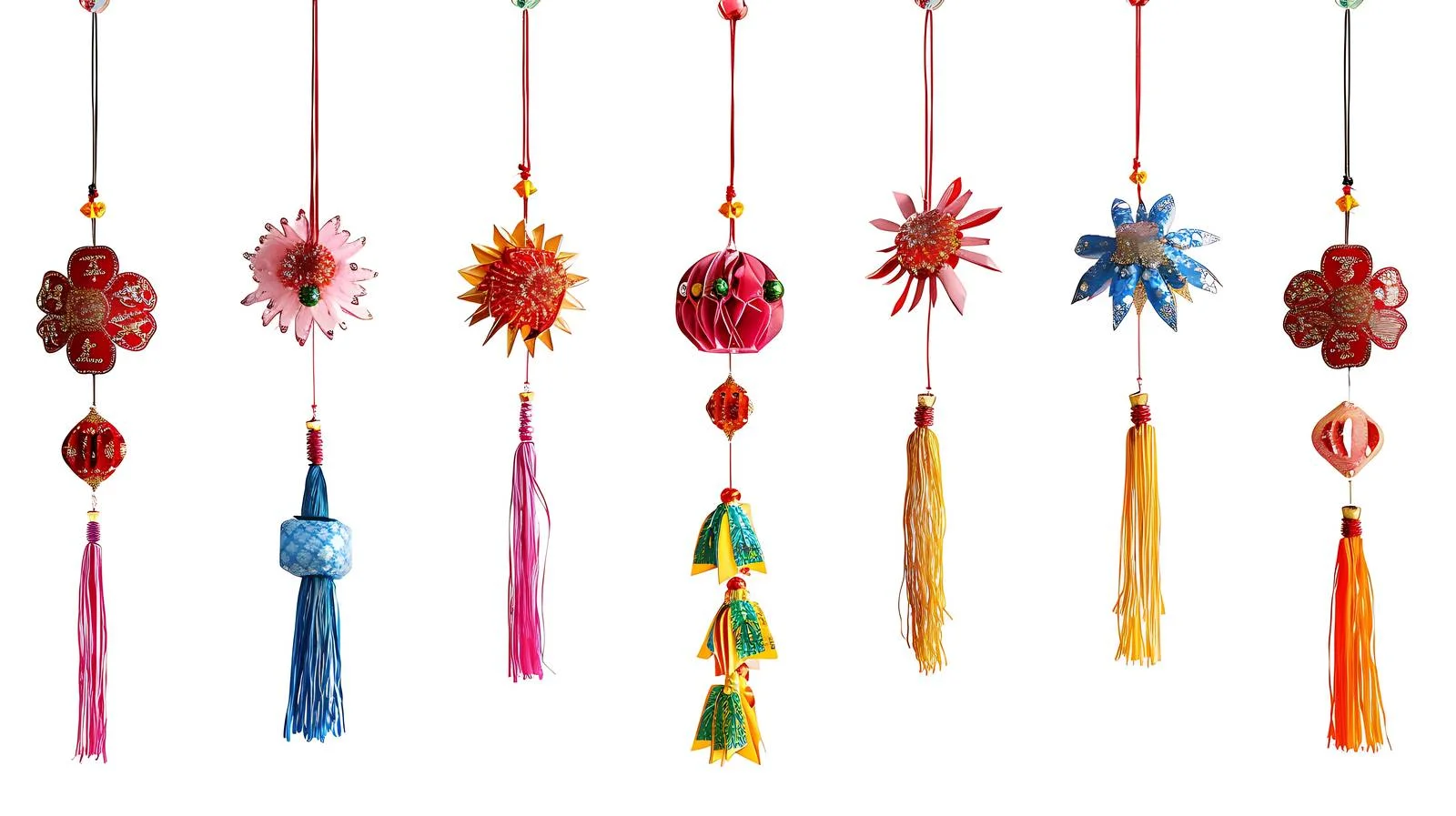 Festival Hanging Decorations on White Background — free download from Dotvec