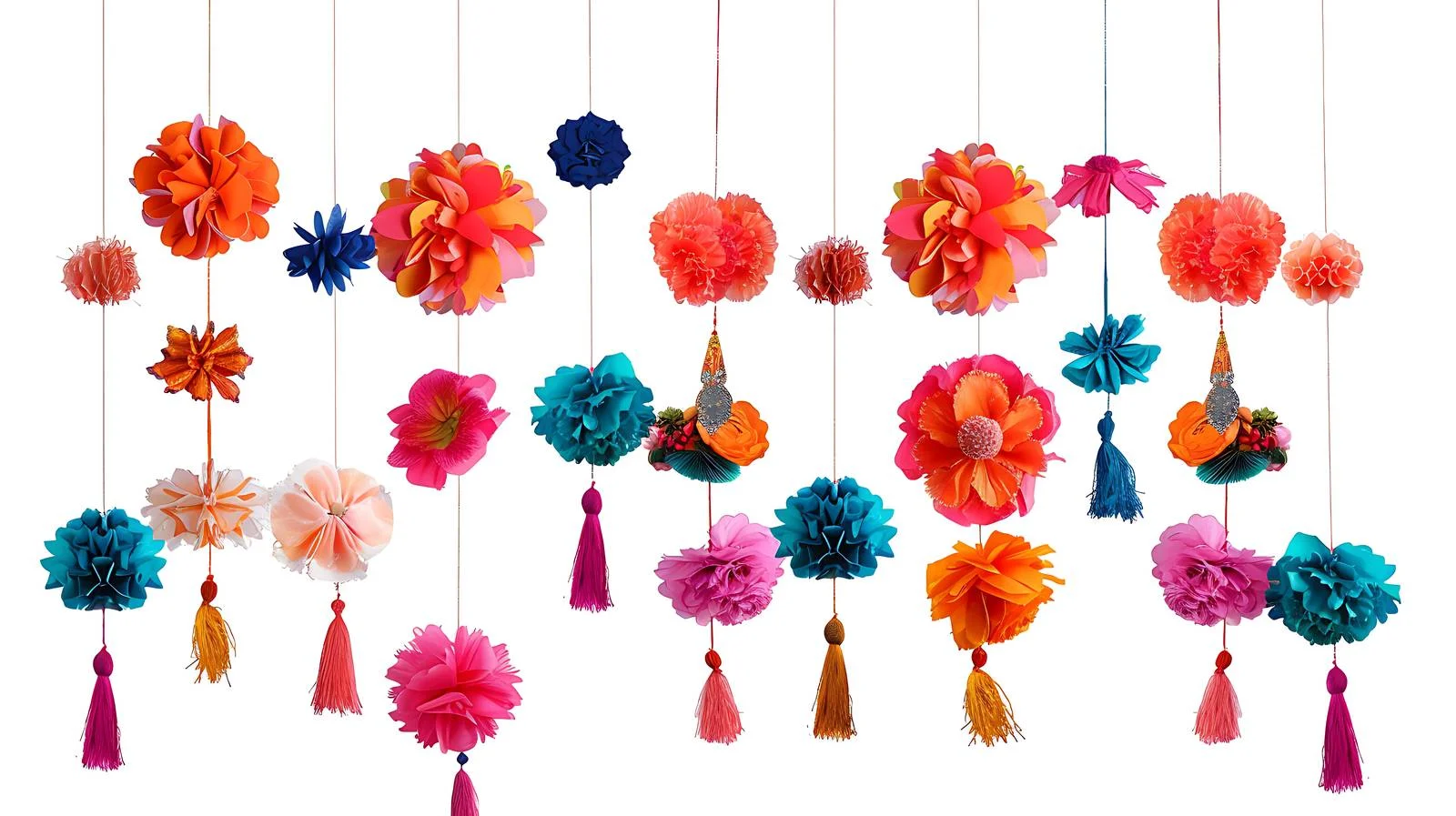 Festival Hanging Decorations on White Background — free download from Dotvec