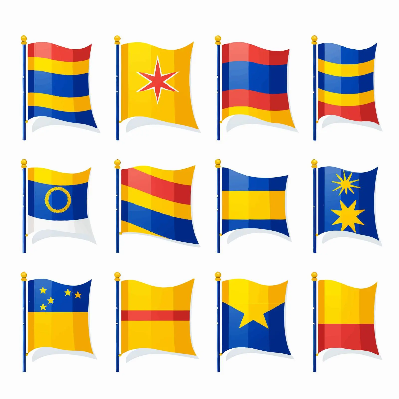 Festival Clip Art in National Flag Colors – free design vector image from Dotvec