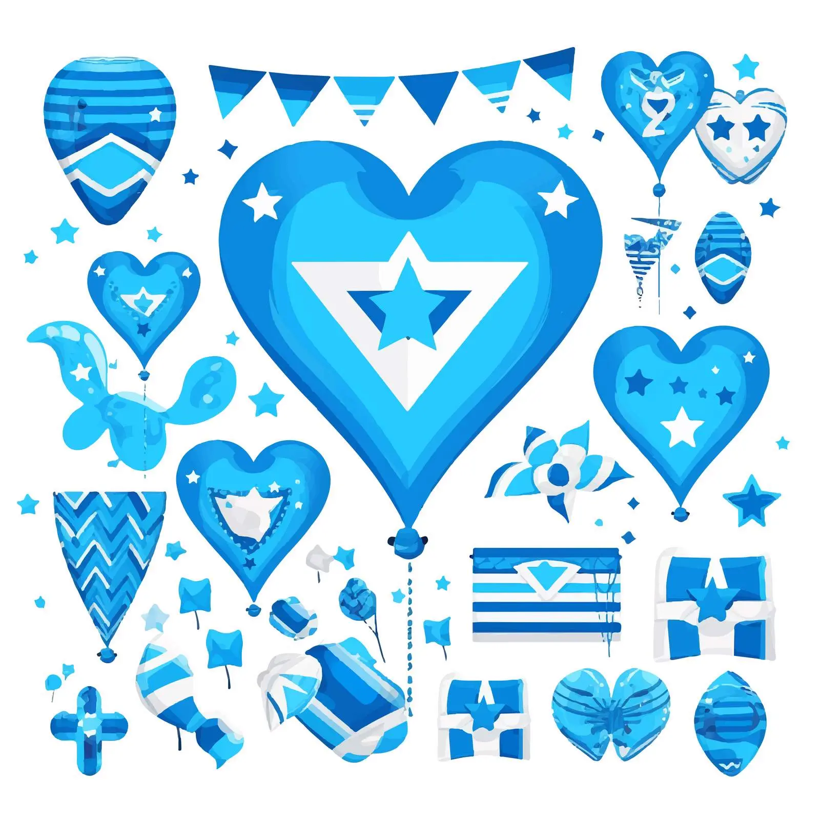 Vibrant Festival Clip Art with National Flag Colors — free download from Dotvec