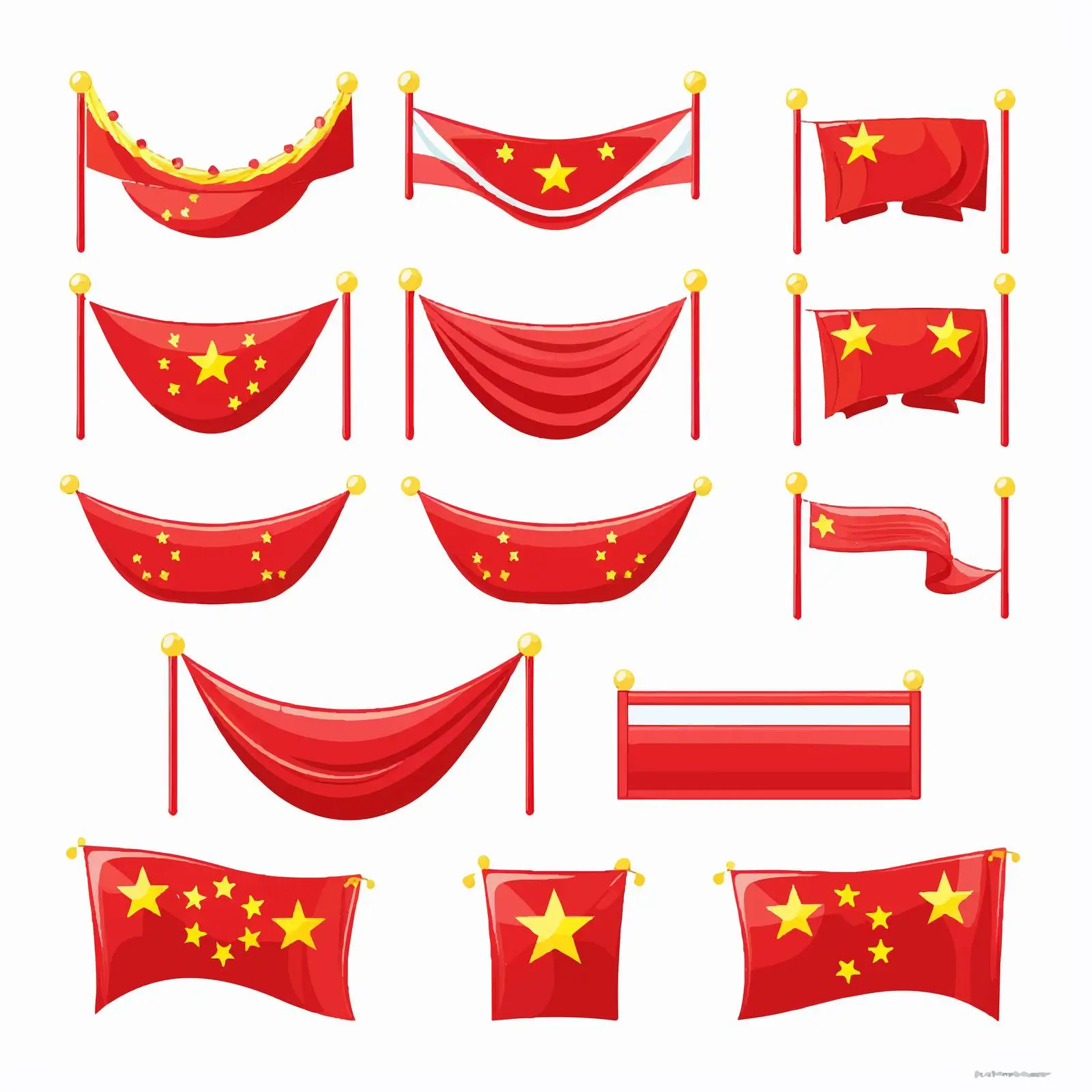 National Flag Colors Festival Clip Art – free art for print image from Dotvec