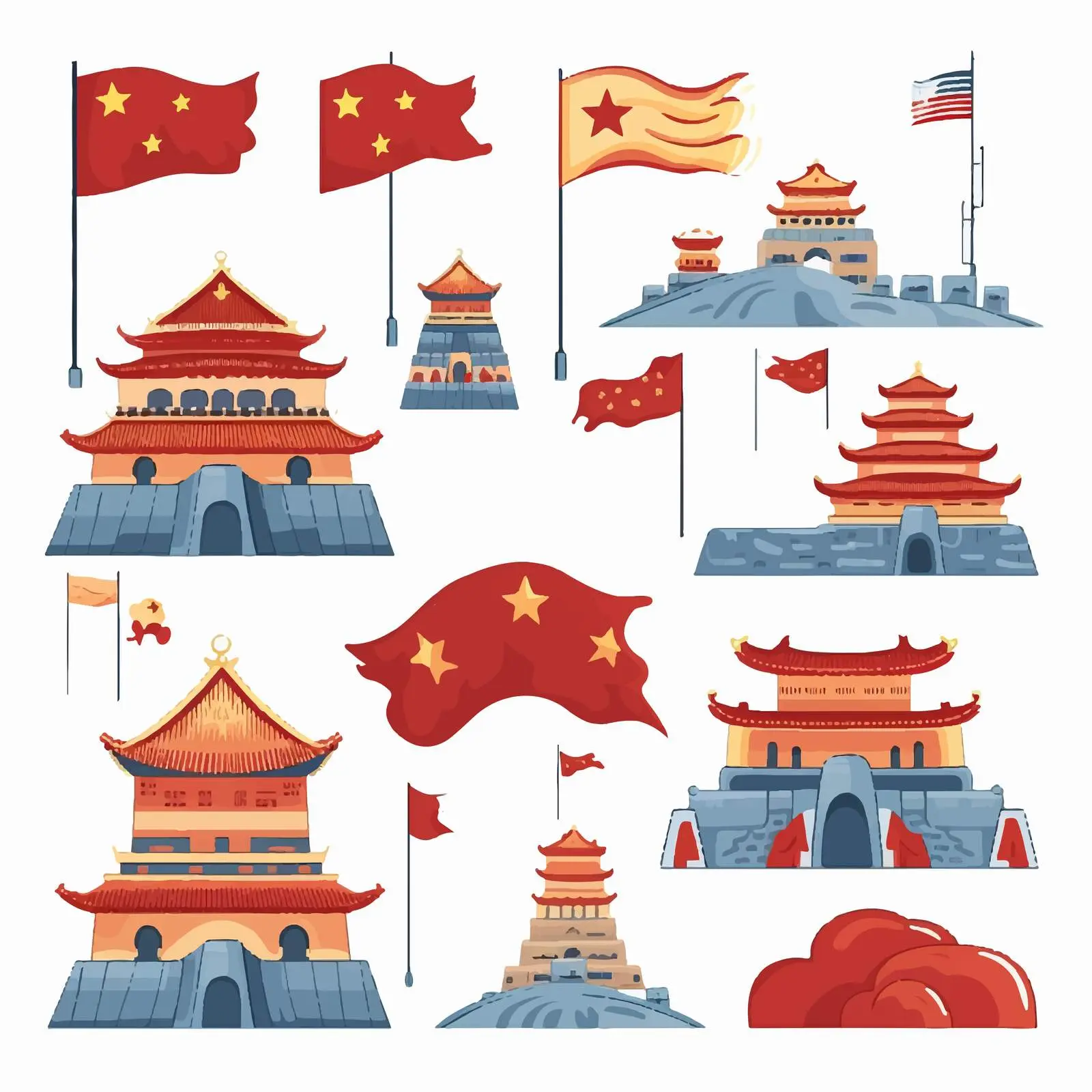 Celebration Artwork in National Flag Colors — free download from Dotvec