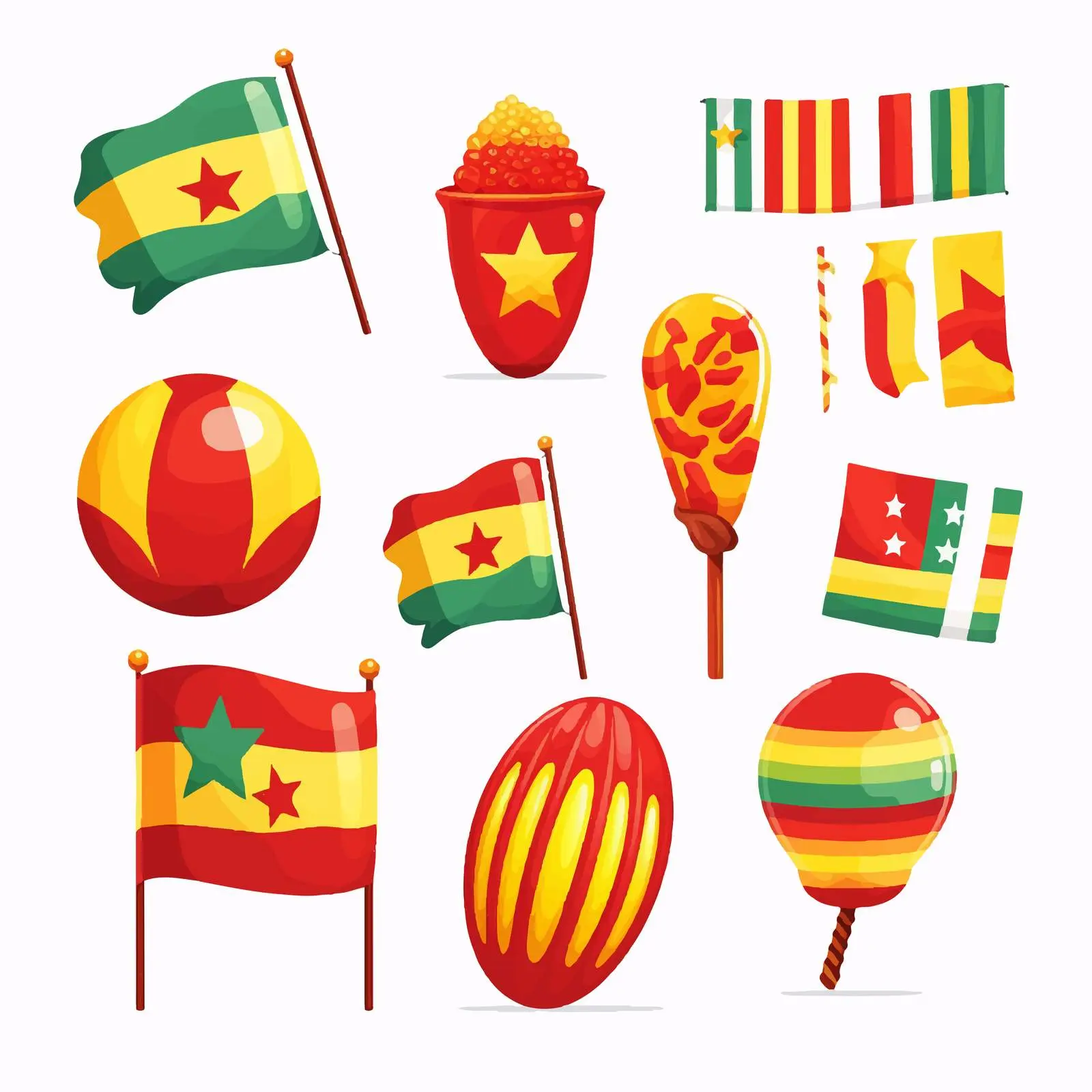 Colorful Festival Clipart Inspired by National Flags — free download from Dotvec