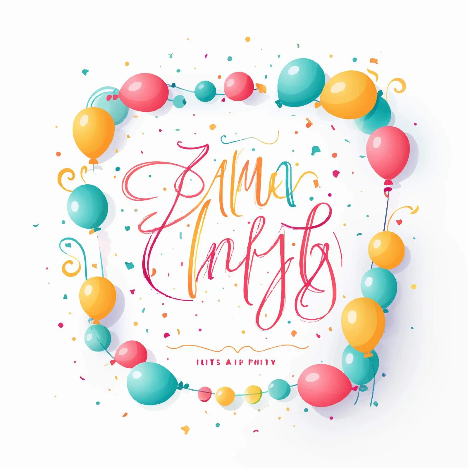 Festive Birthday Celebration Invitation Postcard Vector — free download from Dotvec