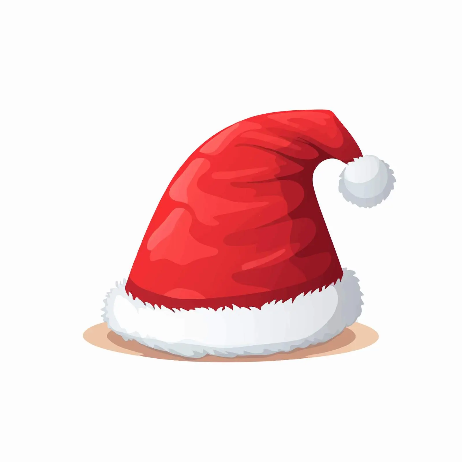 Traditional Santa Claus Cap Flat Vector Illustration – free festive fashion image from Dotvec