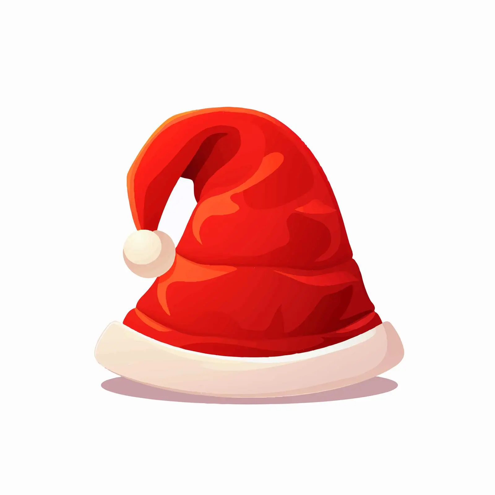 Traditional Santa Claus Cap Flat Vector Illustration — free download from Dotvec