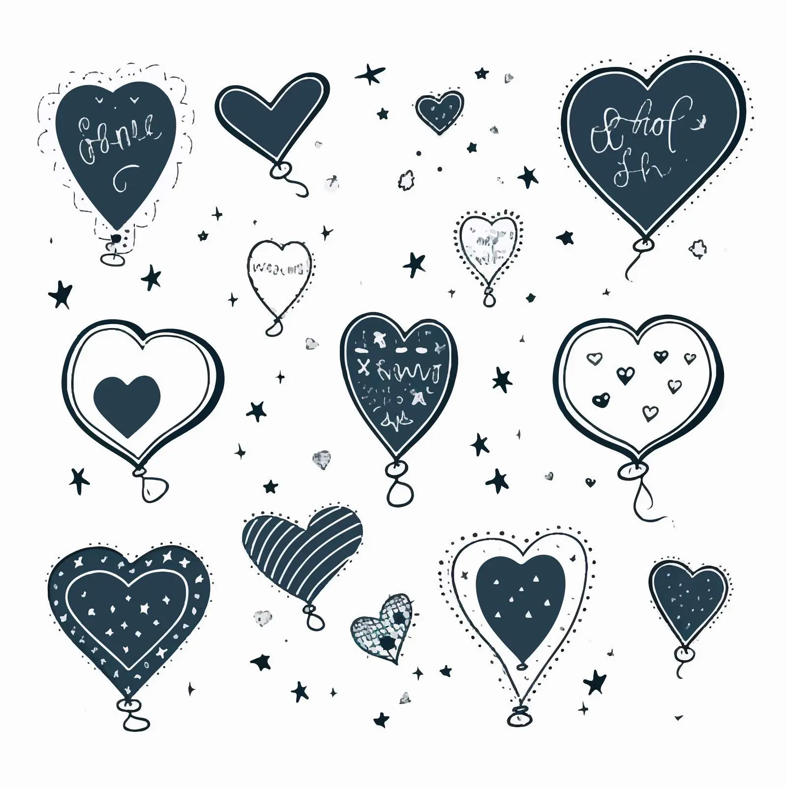 Hand-Drawn Festive Speech Bubbles with Elements – free speech bubbles image from Dotvec