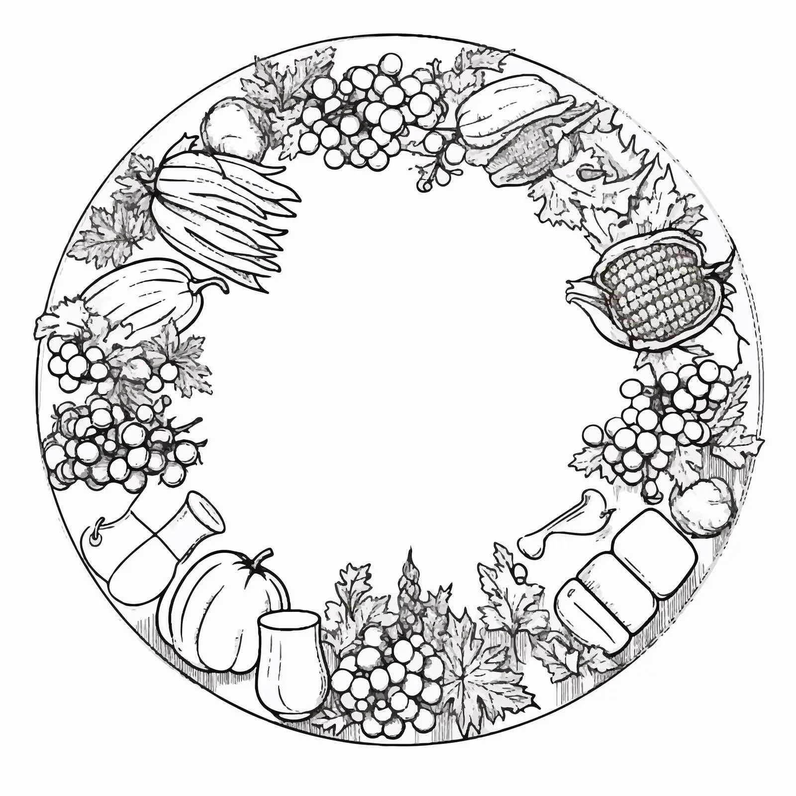 Festive Vegetarian Table Layout for Holidays — free download from Dotvec