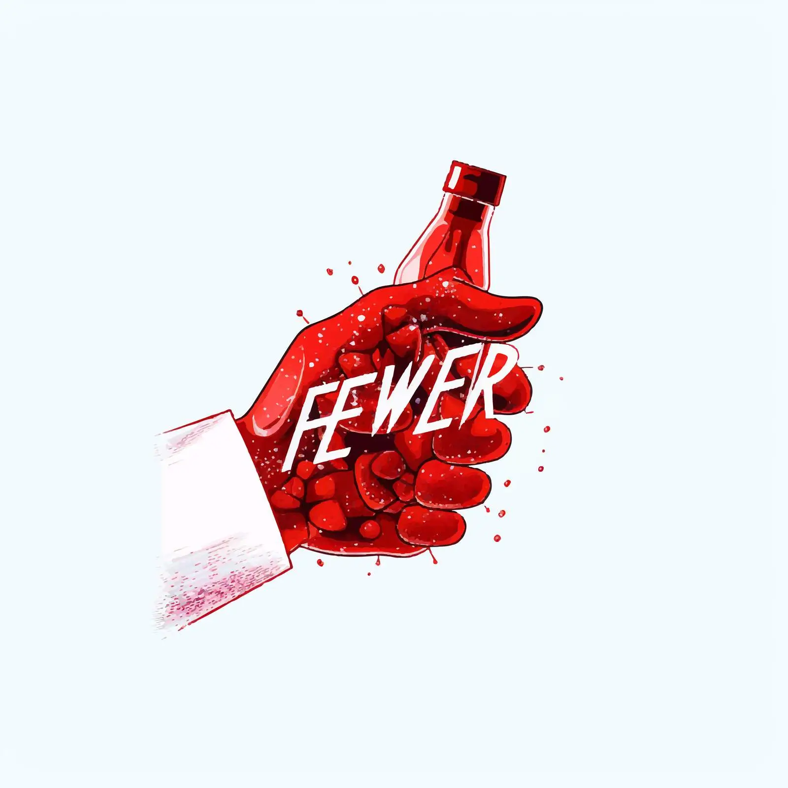 Fever Font Design with Hand and Alcohol Gel — free download from Dotvec