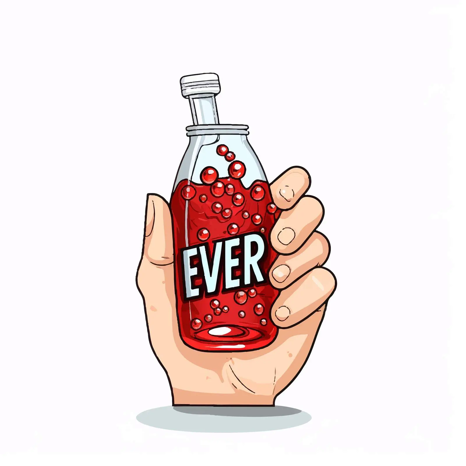 Fever Font Design with Hand Using Alcohol Gel – free preventative image from Dotvec