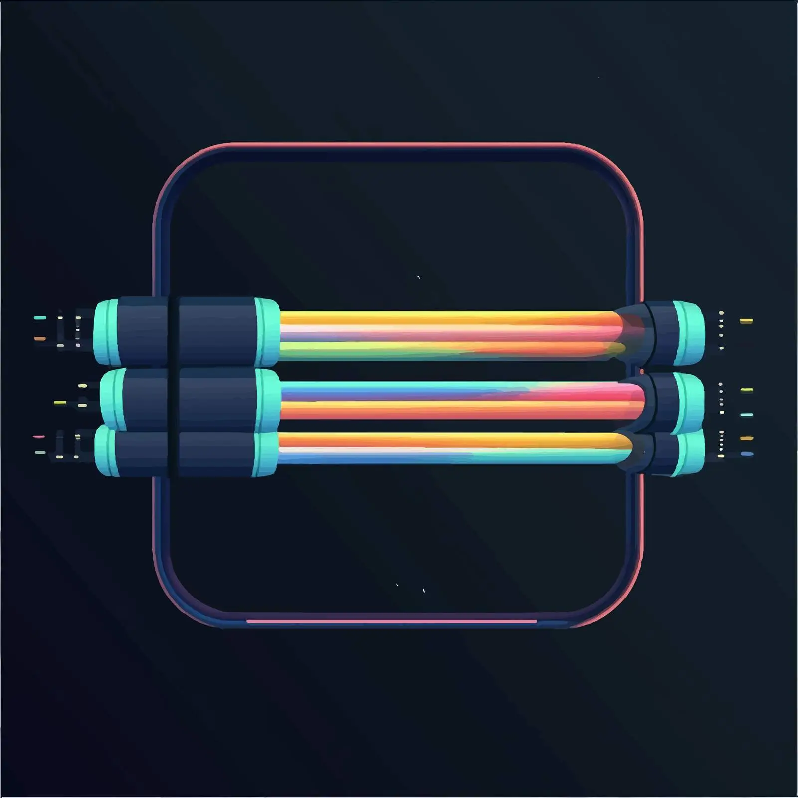 Flat Vector Illustration of Fiber Network Cable — free download from Dotvec