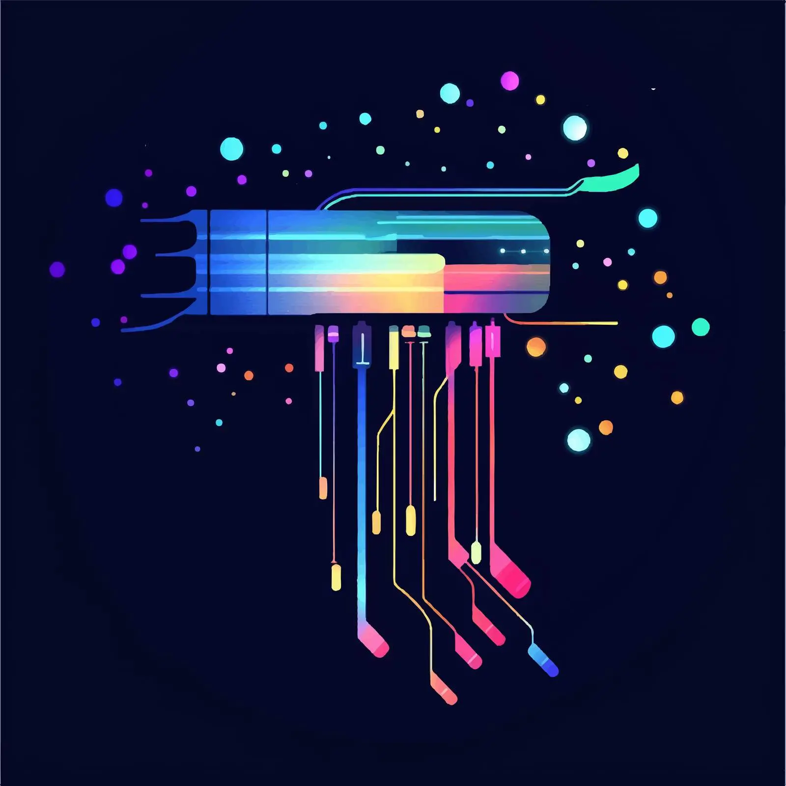 Flat Vector Illustration of Network Fiber Cable — free download from Dotvec