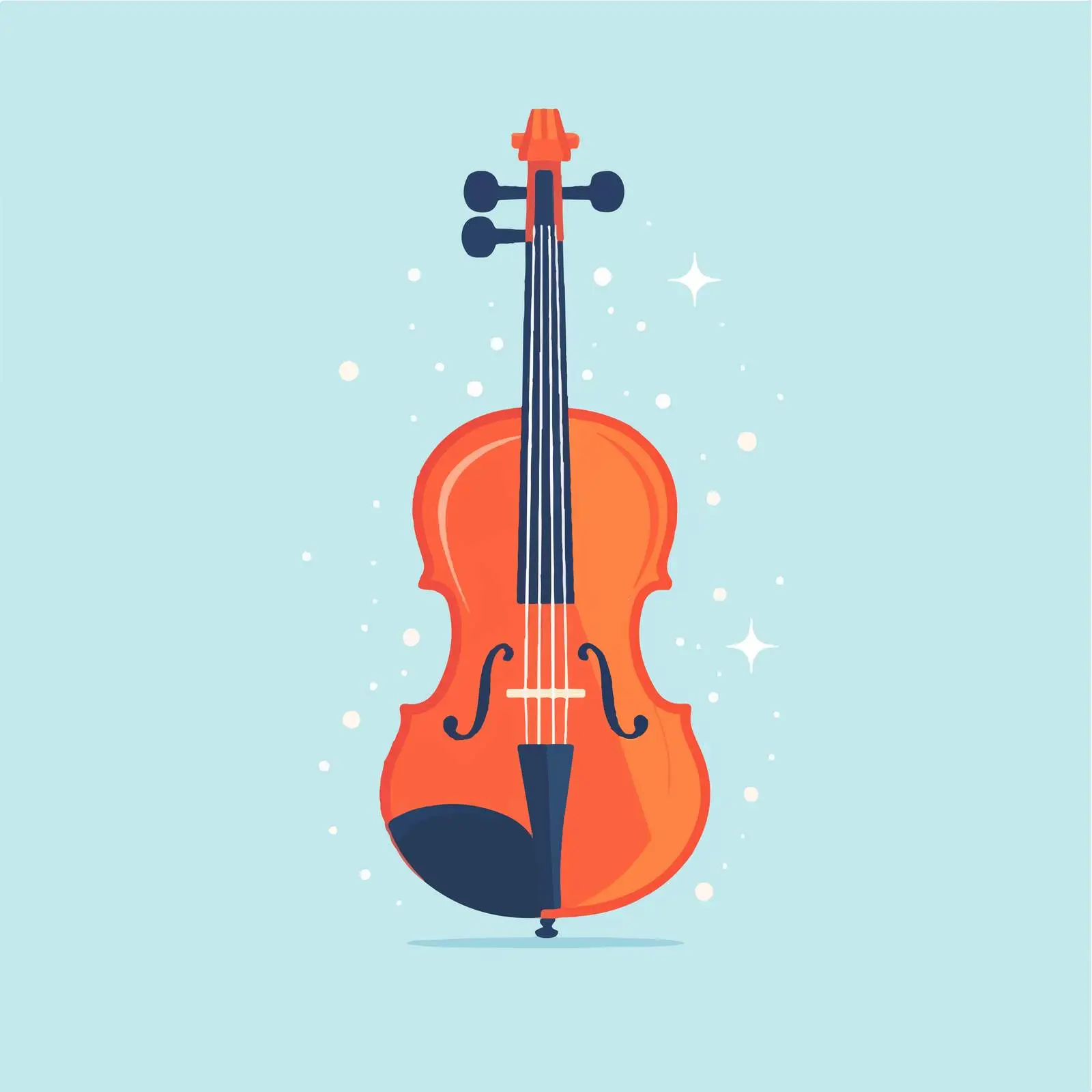 Flat Vector Fiddle Musical Instrument Icon — free download from Dotvec