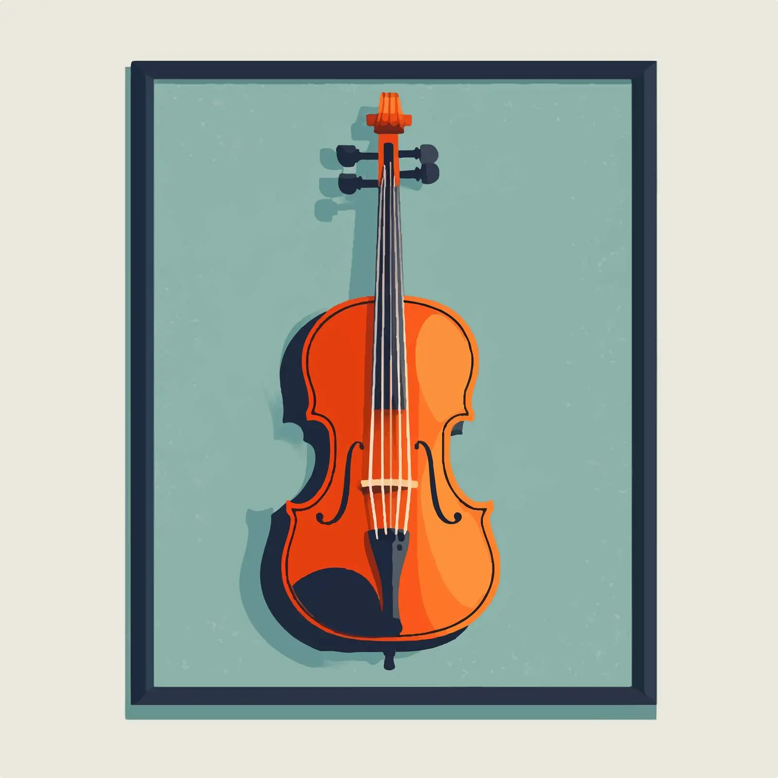 Flat Fiddle Musical Instrument Icon Vector Illustration — free download from Dotvec