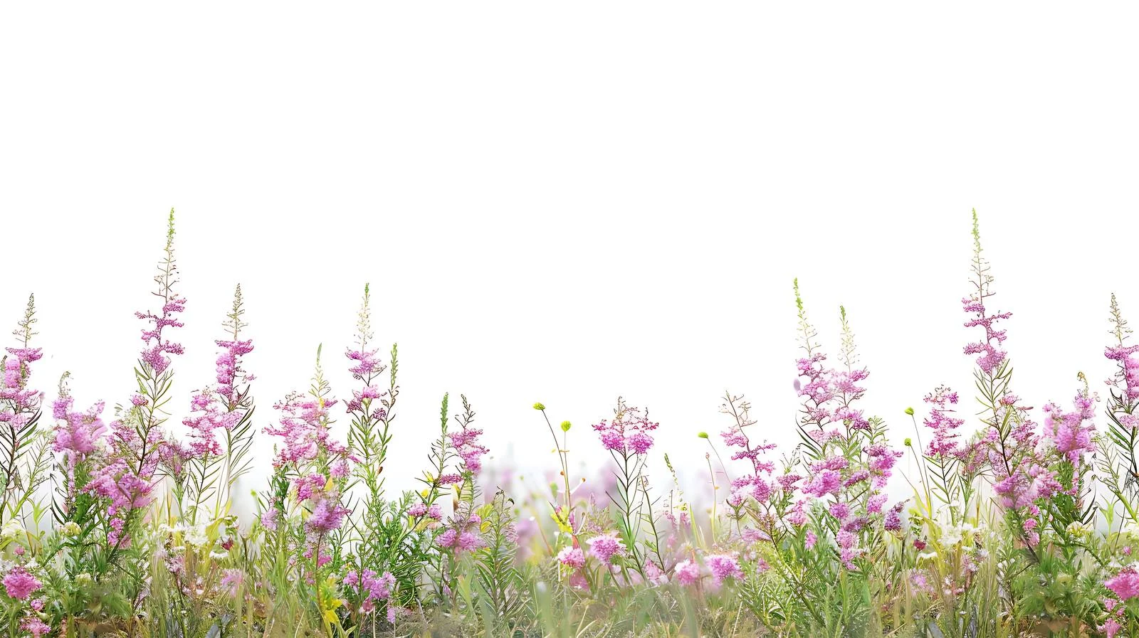 Misty Heather Field at Dawn Isolated — free download from Dotvec