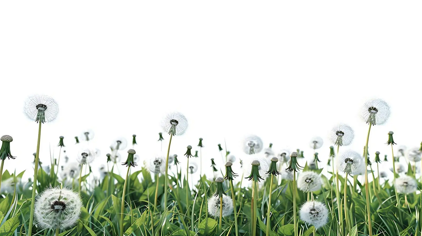 Aesthetic Dandelions in Lush Green Grass – free meadow image from Dotvec
