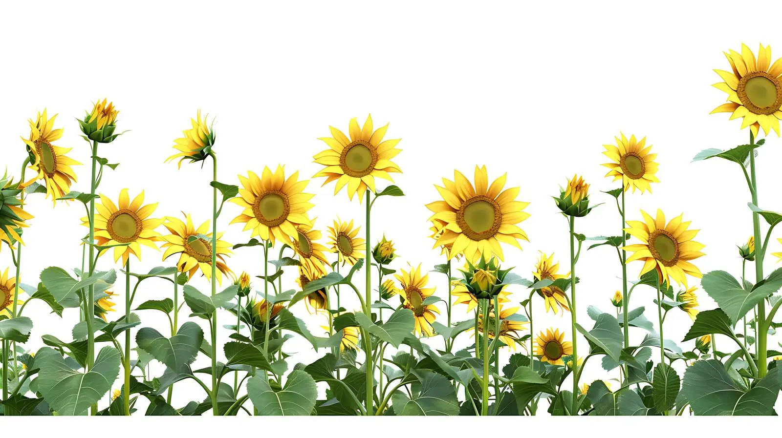 Vibrant Field of Sunflowers Background – free scenery image from Dotvec