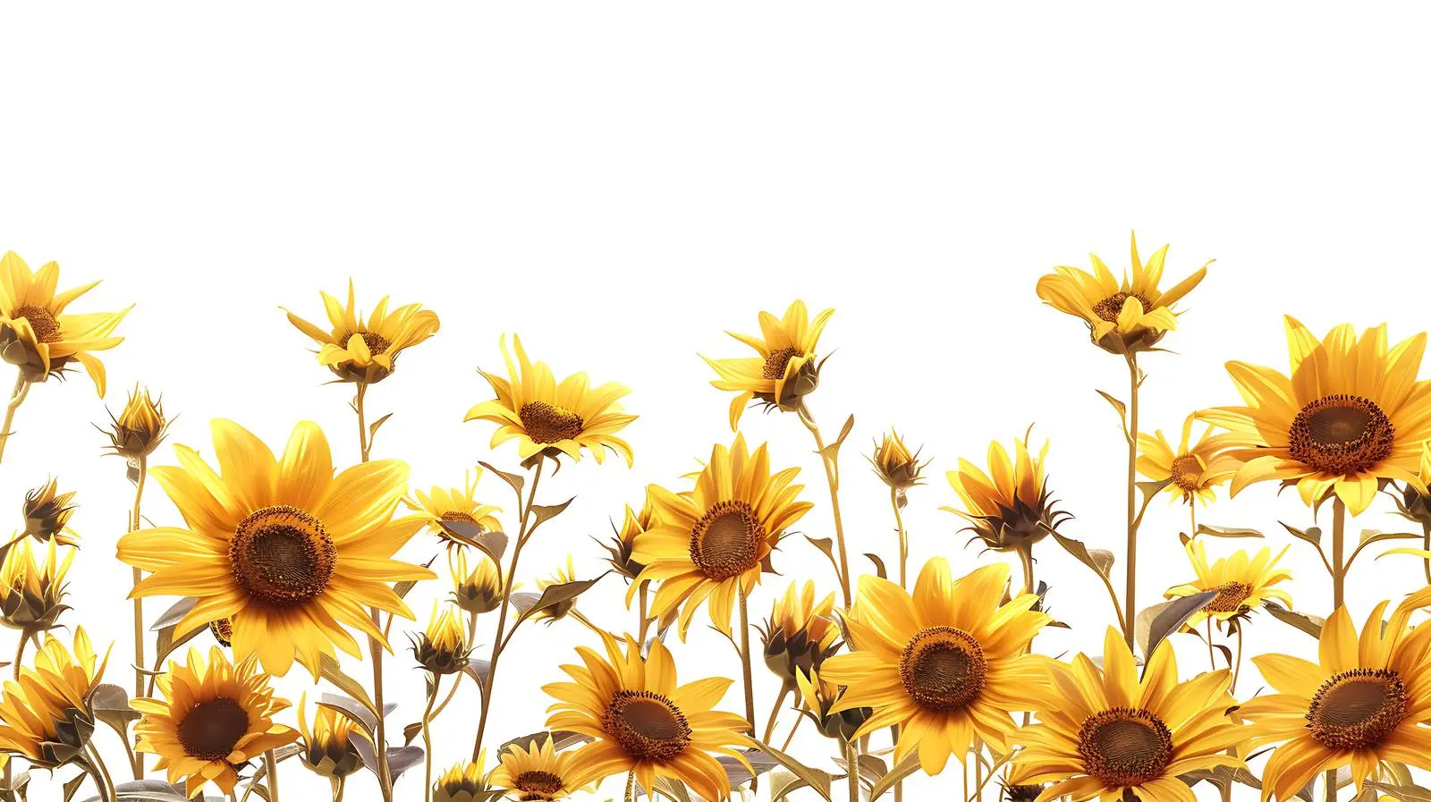 Vibrant Sunflower Field Aesthetic Background – free scenery image from Dotvec