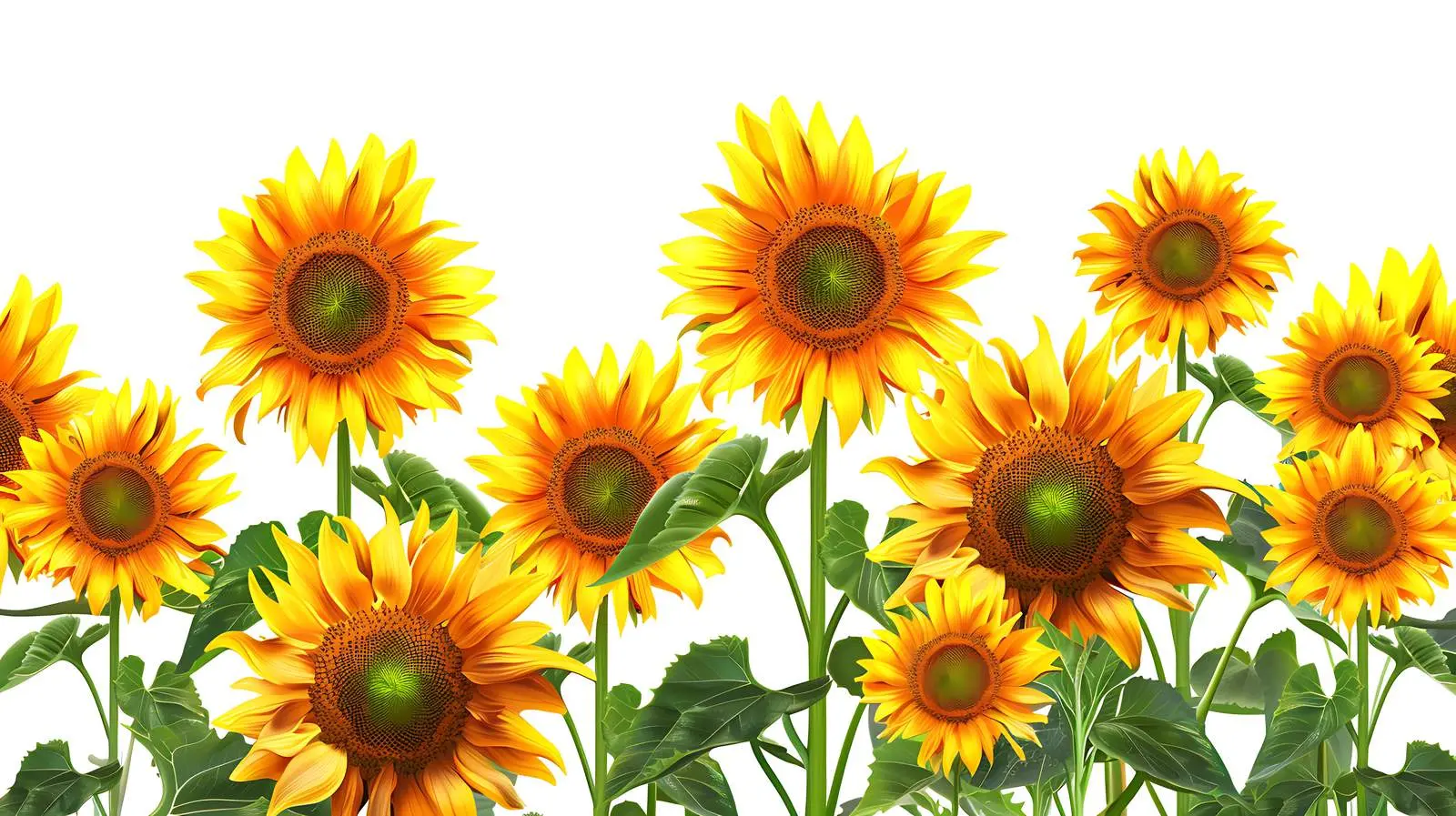 Vibrant Sunflower Field Aesthetic Background – free scenery image from Dotvec