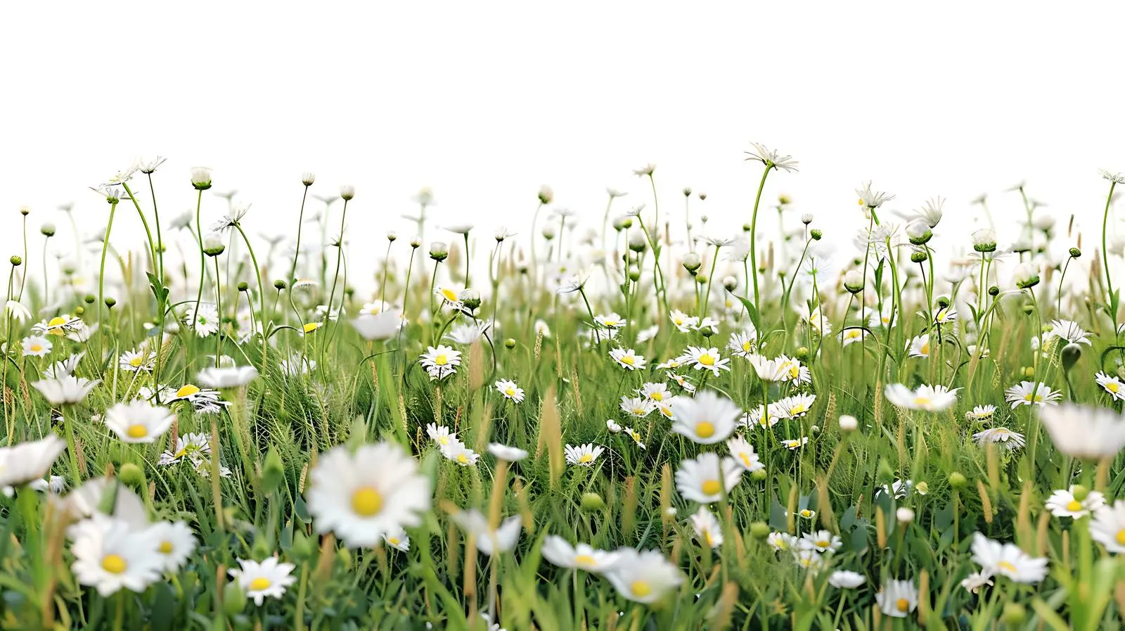 Field of White Flowers and Green Grass – free meadow image from Dotvec