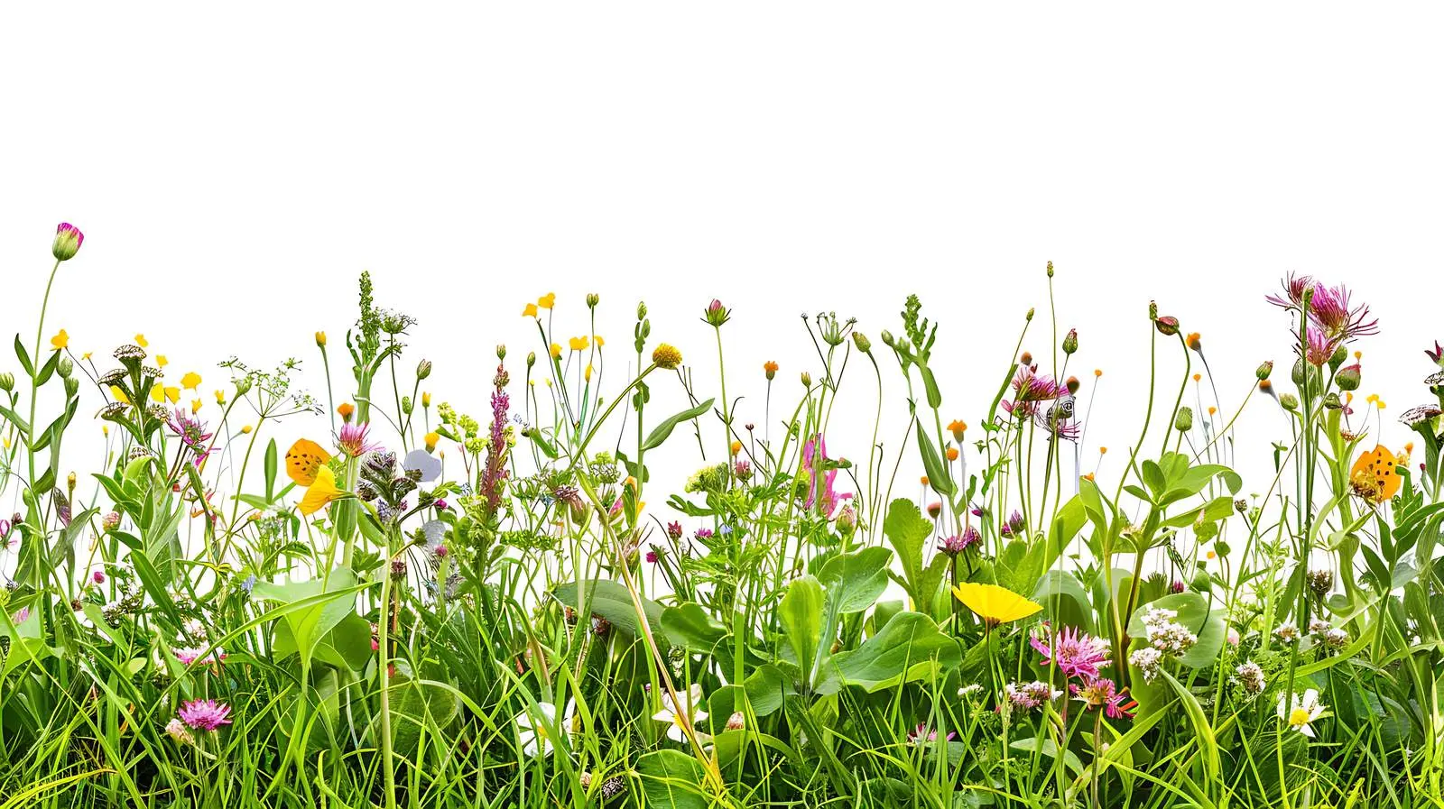 Vibrant Wildflowers in Lush Green Grass – free meadow image from Dotvec