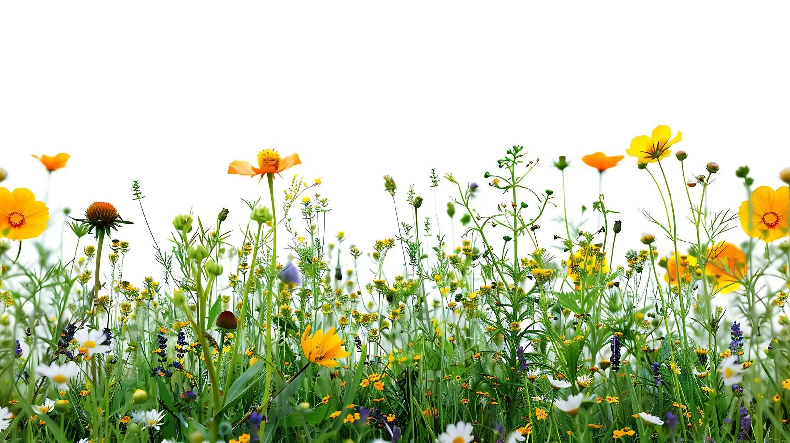 Vibrant Wildflowers and Lush Green Grass Field – free meadow image from Dotvec