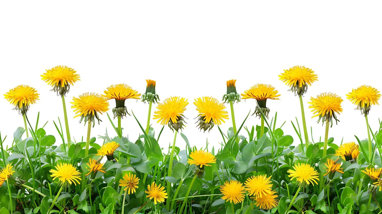 Field of Yellow Dandelions and Green Grass – free meadow image from Dotvec