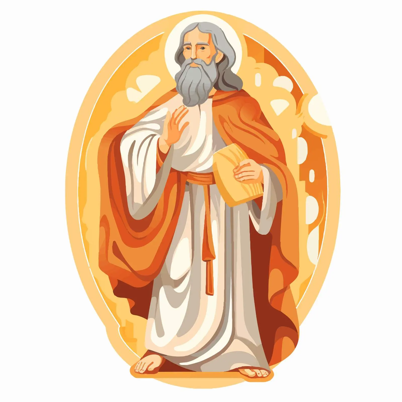 Byzantine Fresco of Apostle Illustration – free apostle image from Dotvec