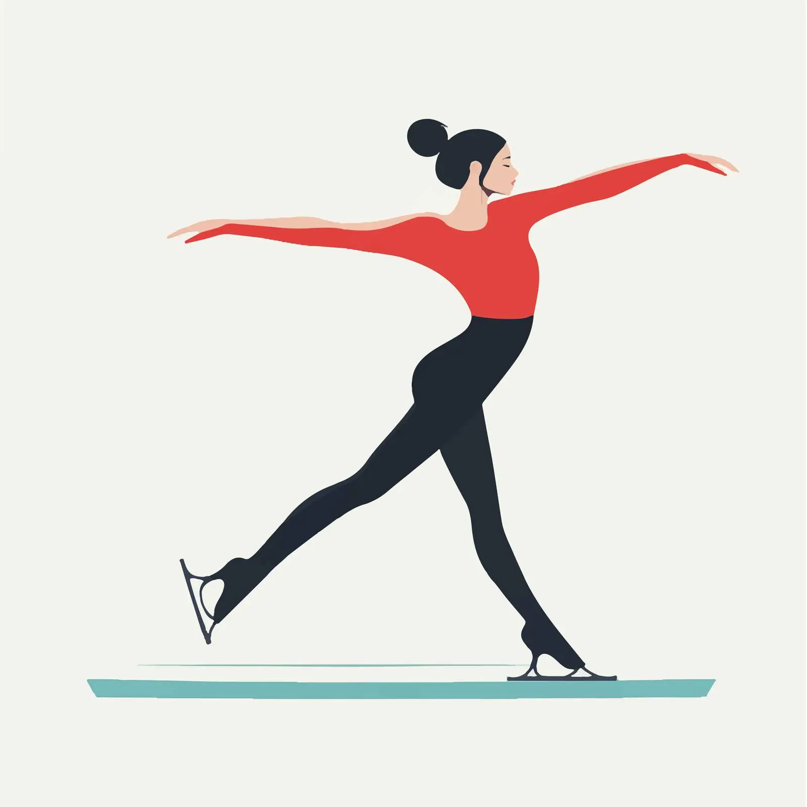 Elegant Figure Skating Vector Illustration Design — free download from Dotvec