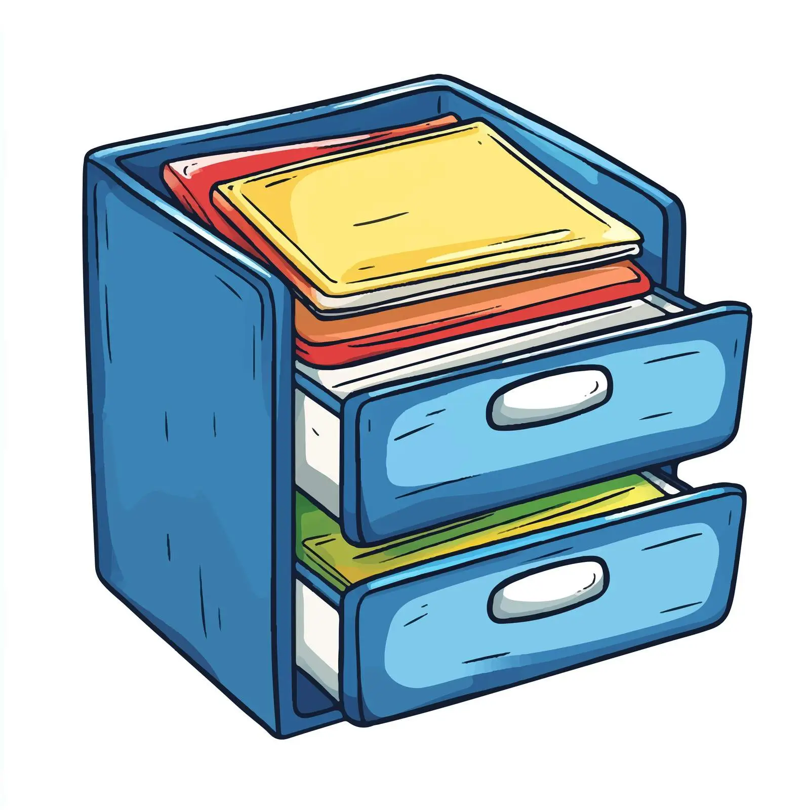 Hand-Drawn Cartoon Drawer Vector Illustration — free download from Dotvec